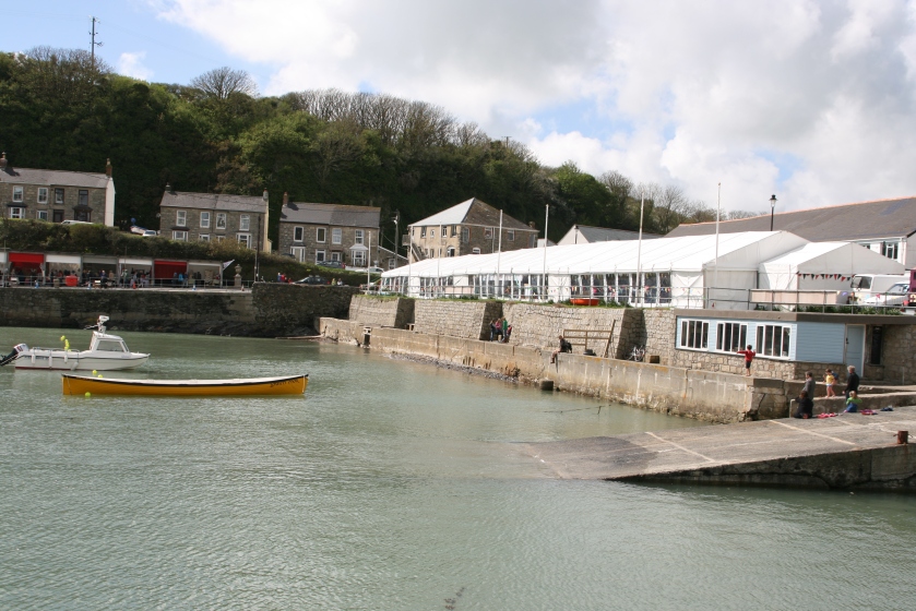 Main marquee at Porthleven Food Festival 2014